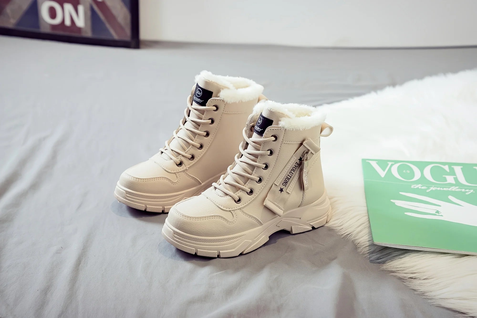 Women's Ankle Boot, Short Boot, Winter Boot with Thick Lining and Insulation, Stylish and Versatile, Thick-Soled Winter Boot