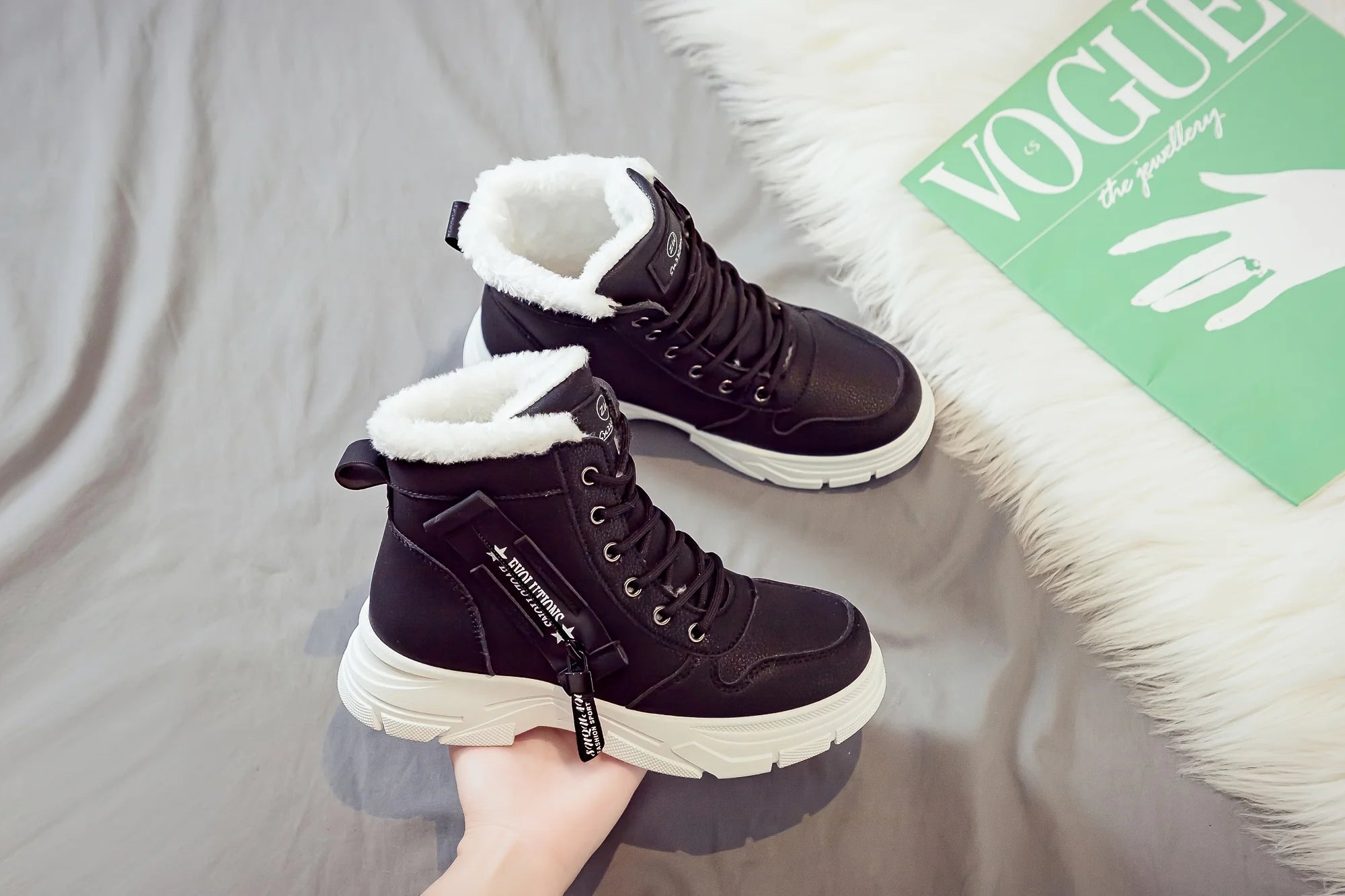 Women's Ankle Boot, Short Boot, Winter Boot with Thick Lining and Insulation, Stylish and Versatile, Thick-Soled Winter Boot