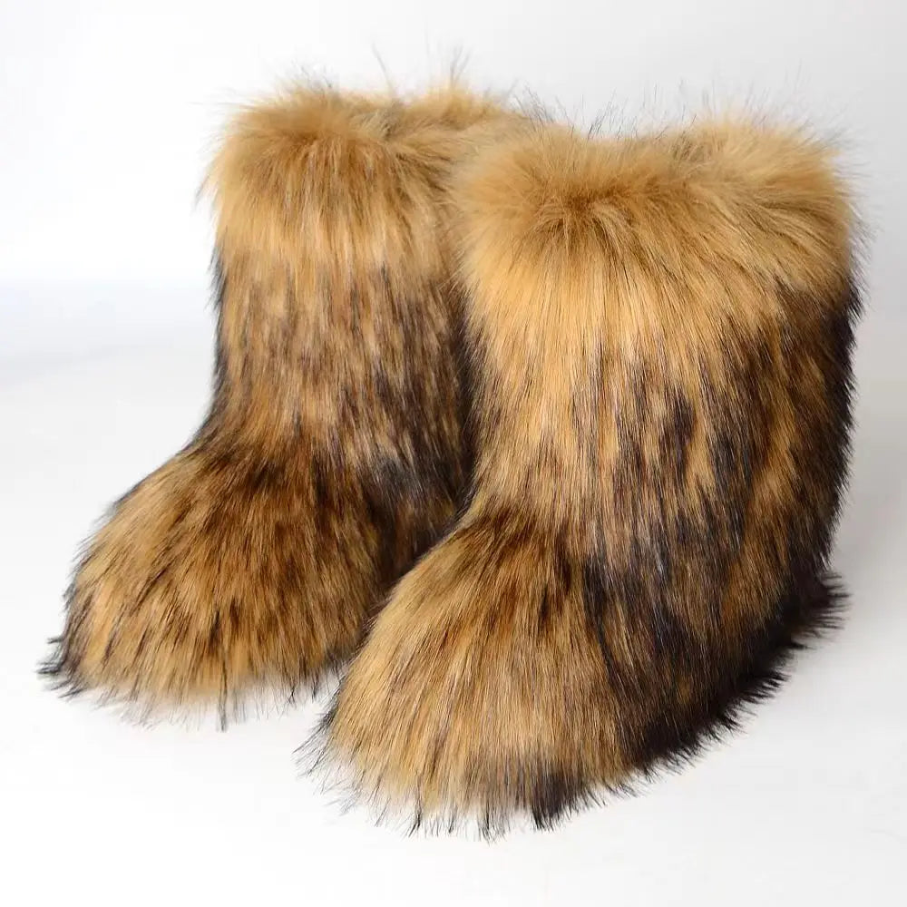 Fashion Mid-Calf Winter Boots with Plush Lining
