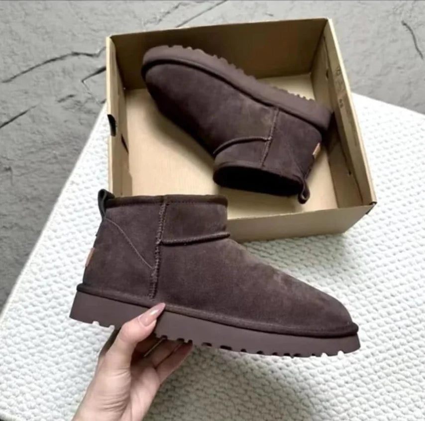 Warm Wool-Lined Platform Boots