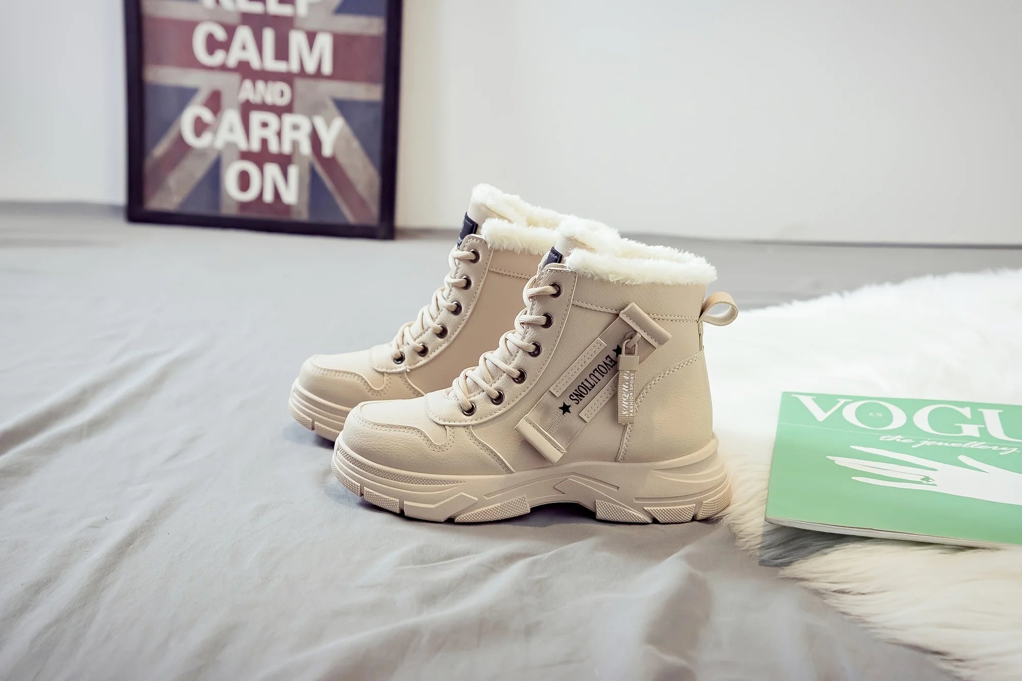 Women's Ankle Boot, Short Boot, Winter Boot with Thick Lining and Insulation, Stylish and Versatile, Thick-Soled Winter Boot