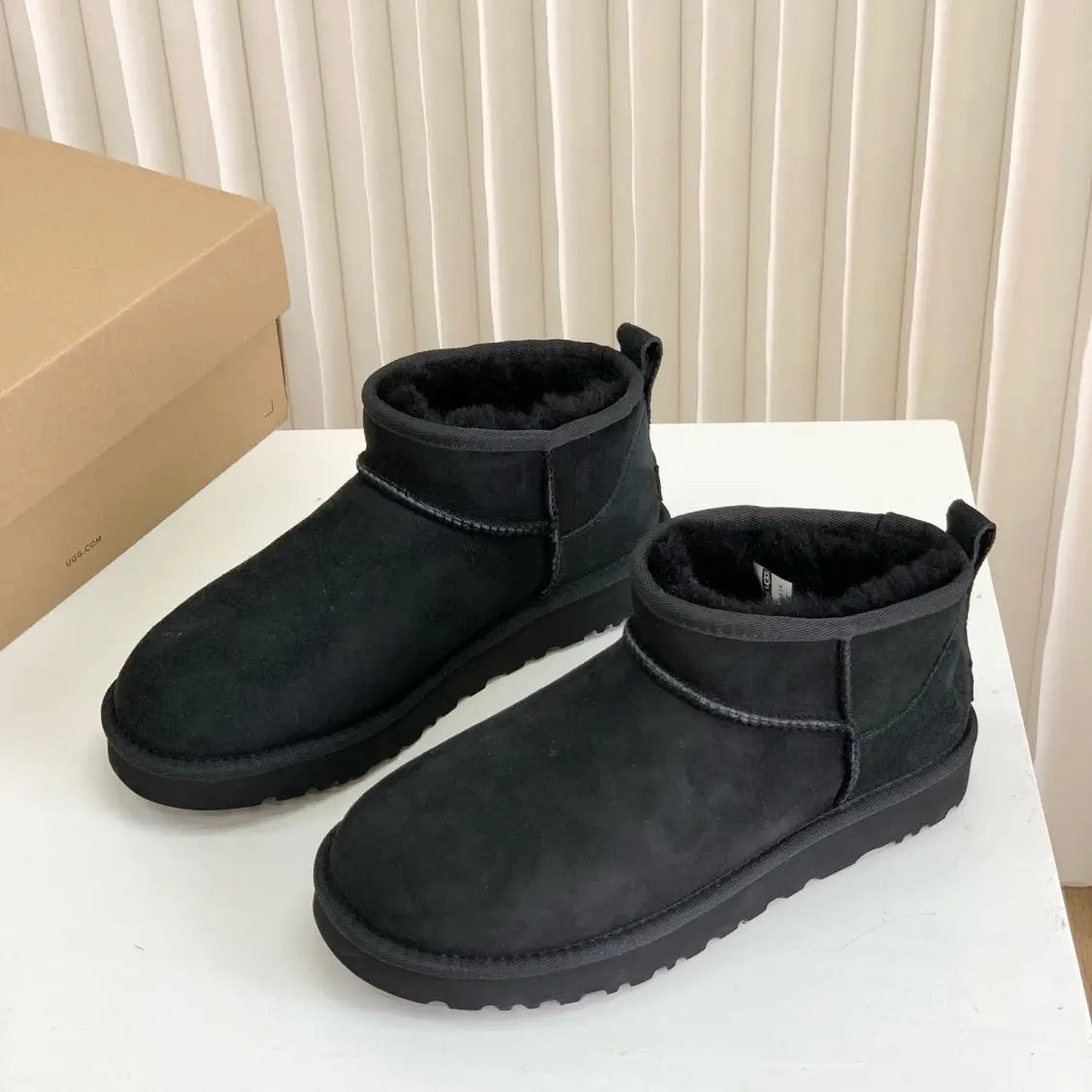 Warm Wool-Lined Platform Boots