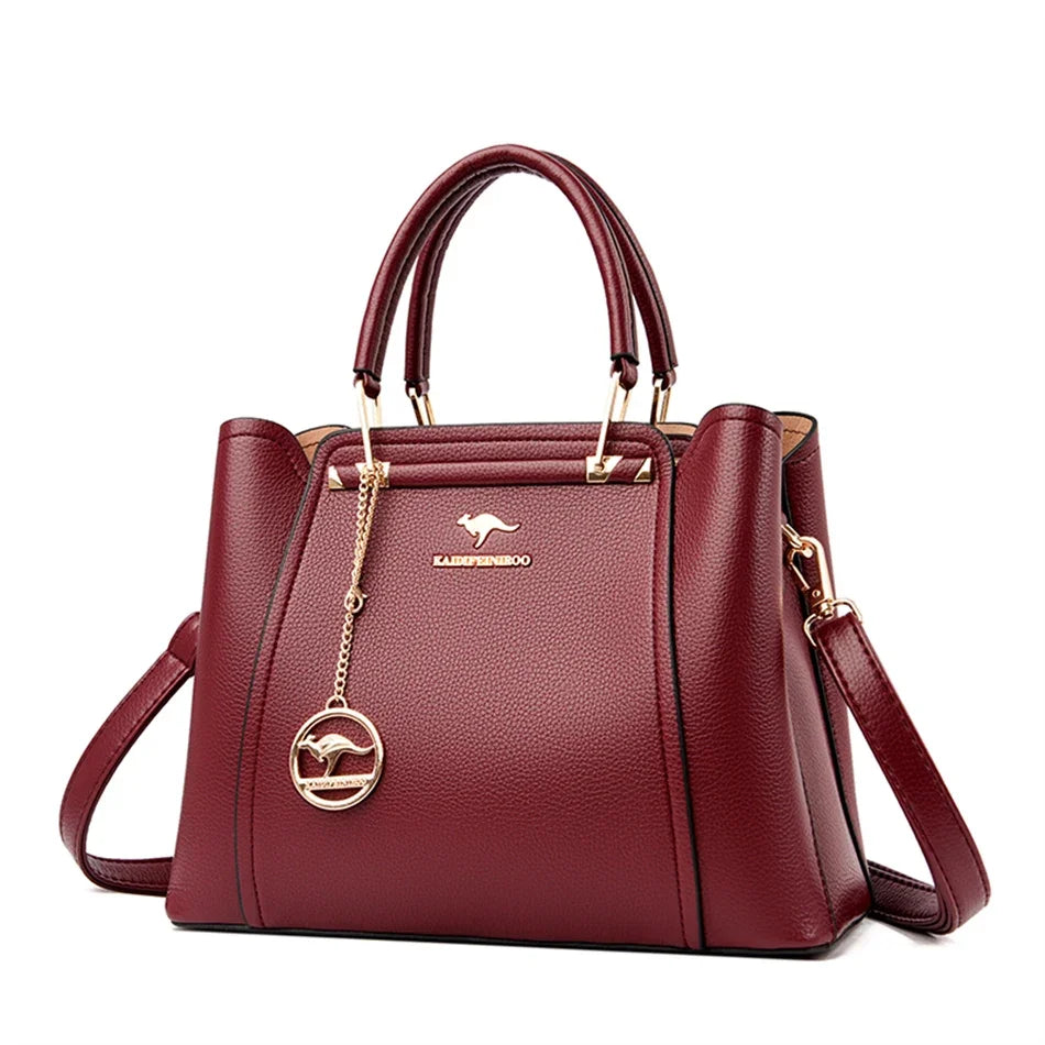 Women’s Luxury Layered Leather Shopper Tote