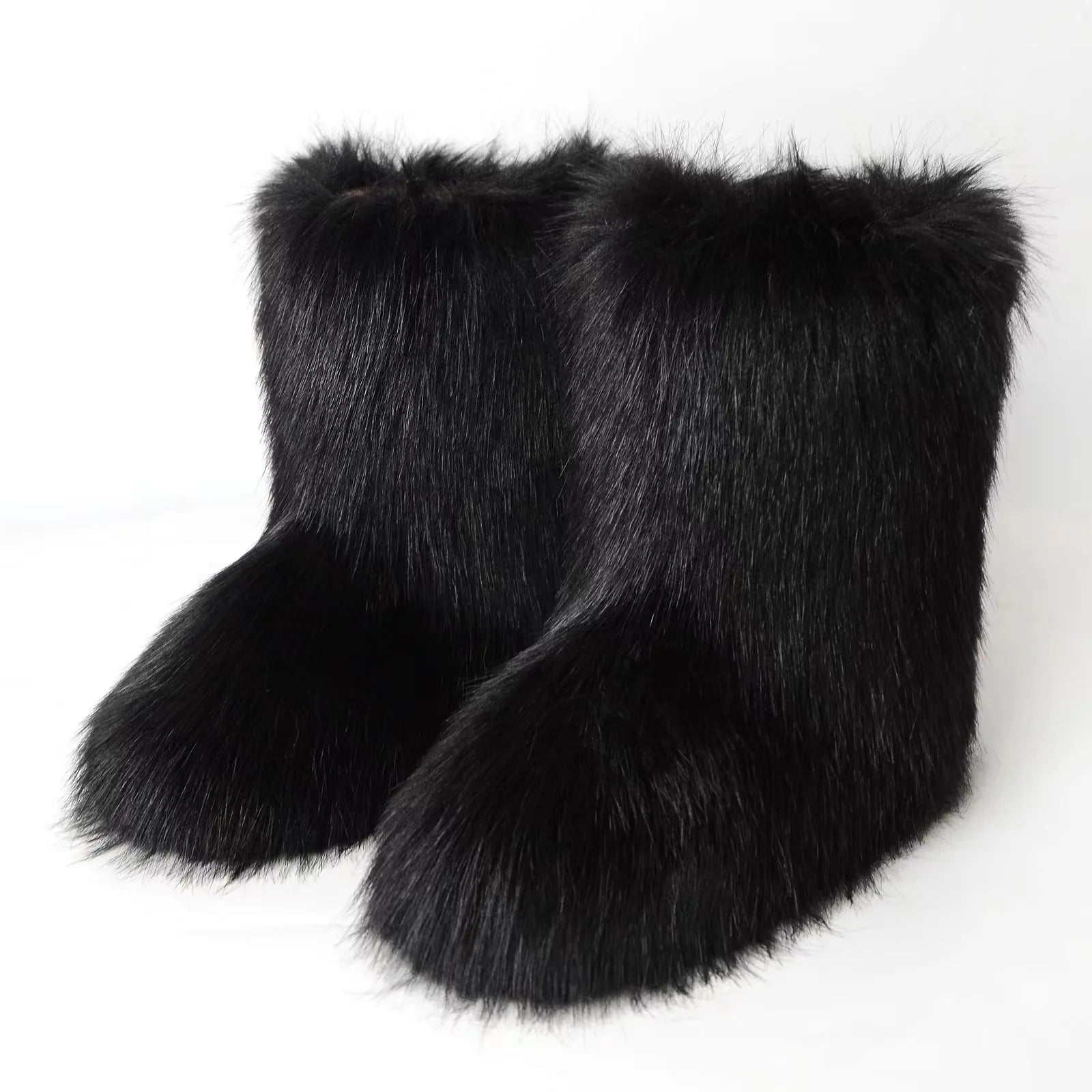 Fashion Mid-Calf Winter Boots with Plush Lining