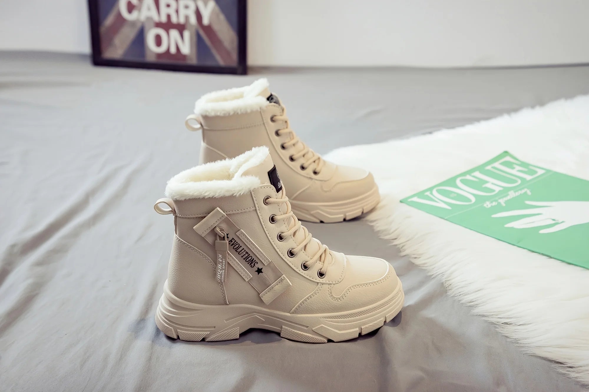 Women's Ankle Boot, Short Boot, Winter Boot with Thick Lining and Insulation, Stylish and Versatile, Thick-Soled Winter Boot