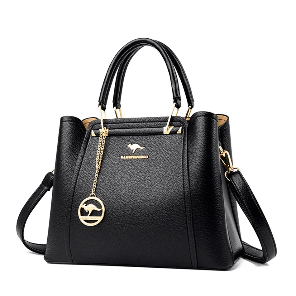 Women’s Luxury Layered Leather Shopper Tote