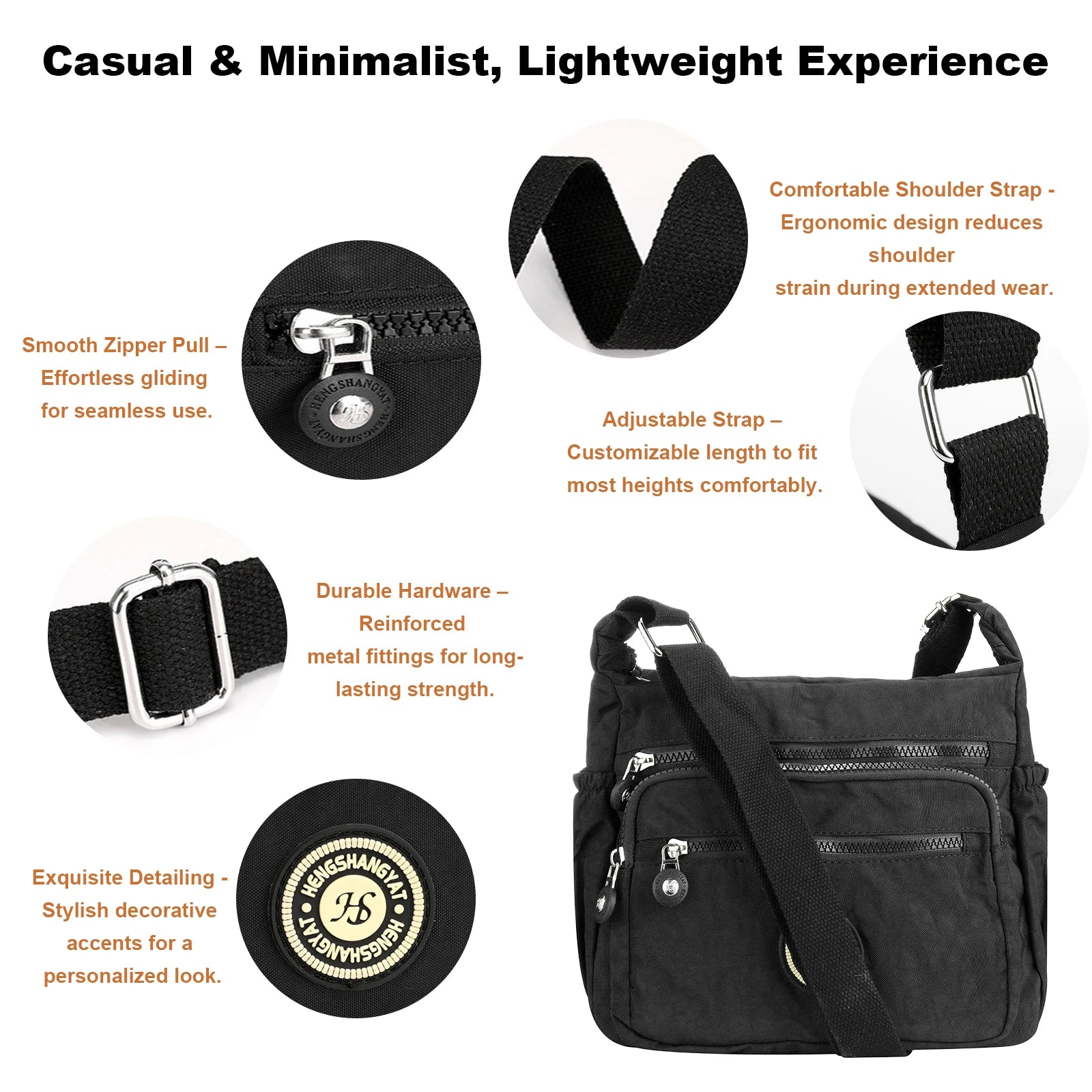 Female Shoulder Bags Waterproof Nylon Casual Crossbody Bag High quality Women Messenger Bag for Girls Hot Sales Handbags