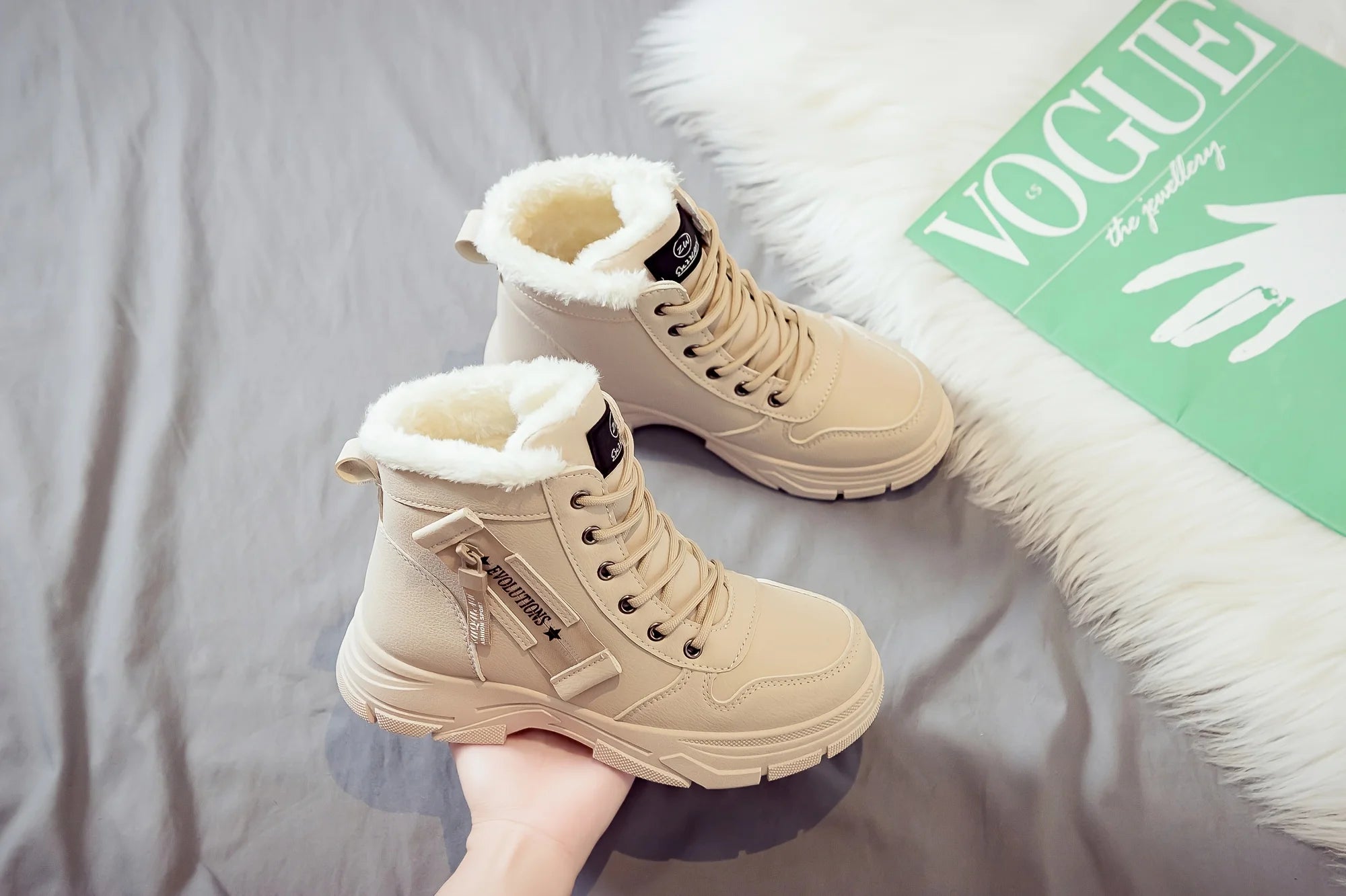 Women's Ankle Boot, Short Boot, Winter Boot with Thick Lining and Insulation, Stylish and Versatile, Thick-Soled Winter Boot